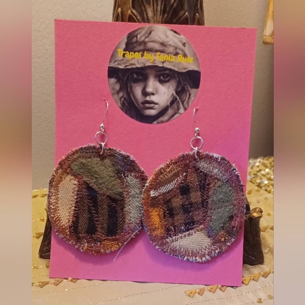 Handcrafted Multicolor Patchwork Earrings
